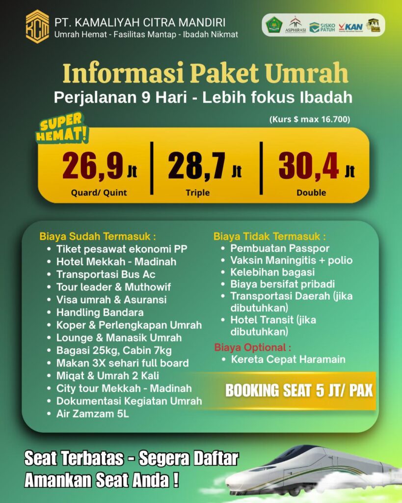 umrah 9 hari KCM